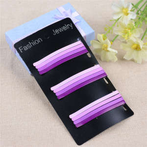 Lady Fashion 6cm Card Packed Colorful Painted Metal Hairpins (JE1035)